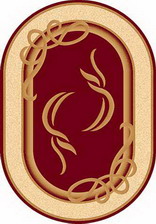 Ковер OLYMPOS_a704, 2,5*5, OVAL, RED